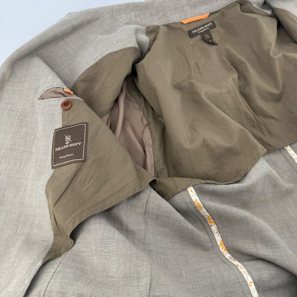 Tommy Bahama Blazer Mens XL Tan Island Soft Linen‎ Cotton 3-Button Sport Coat